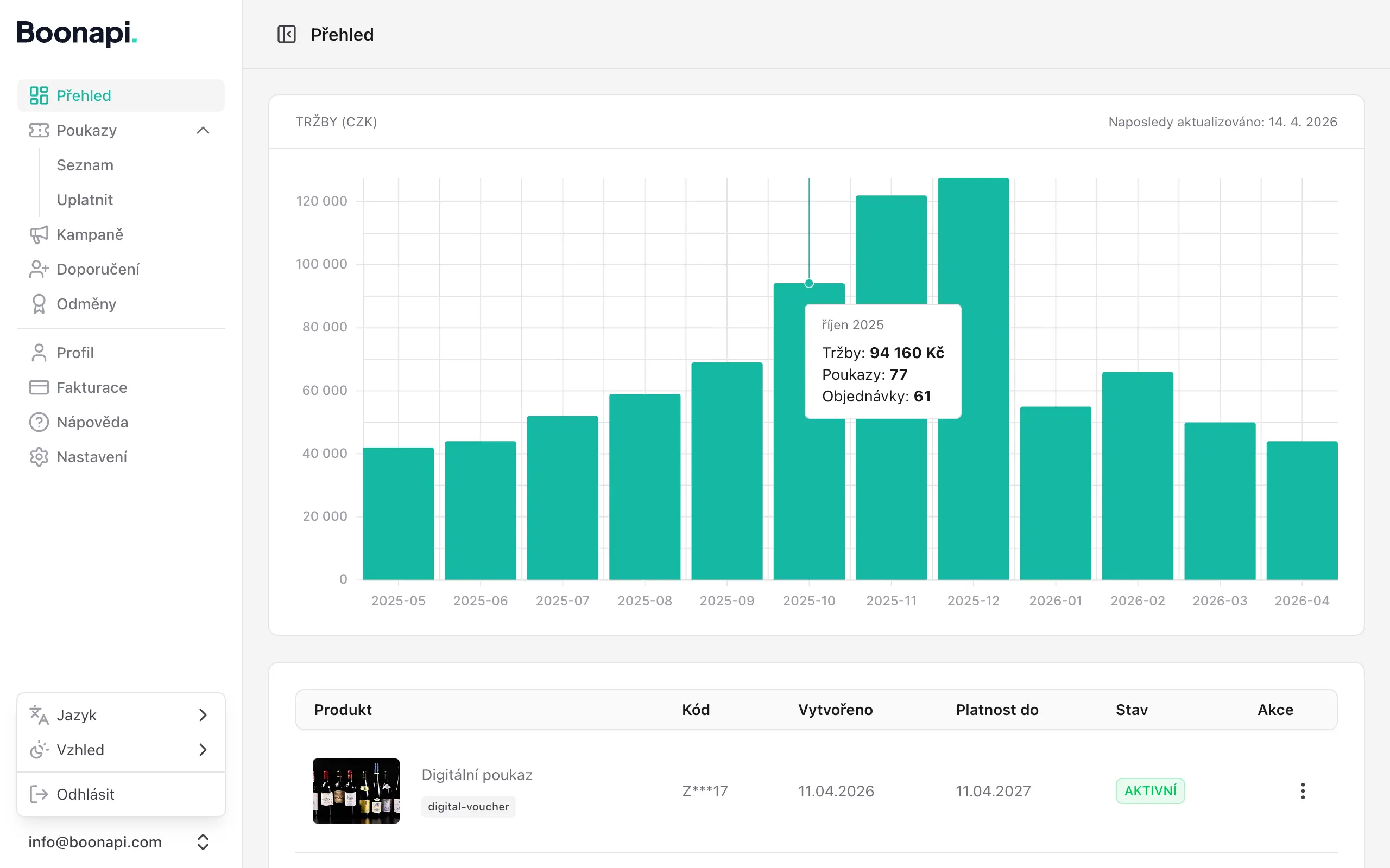 Boonapi application screenshot